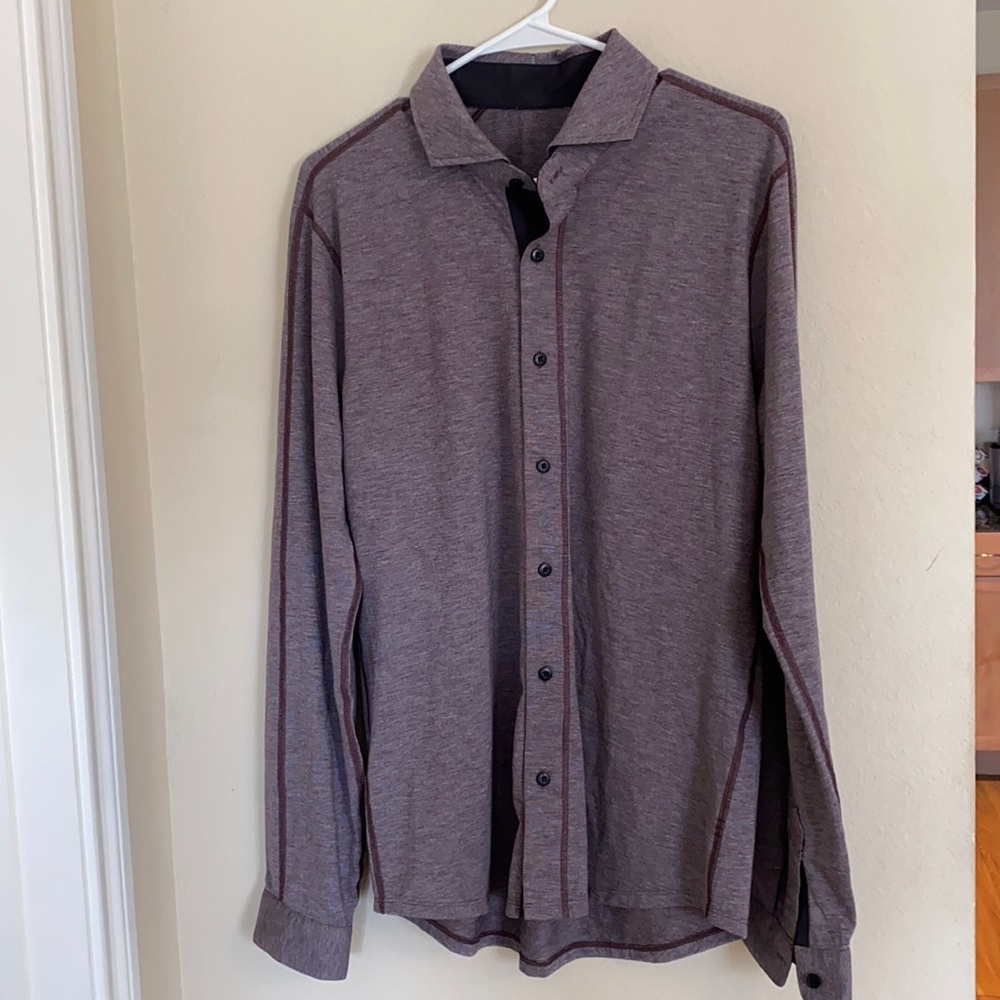 Men’s Purple Lululemon long sleeved button down